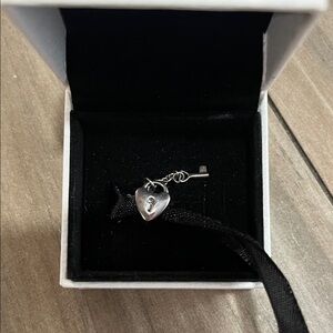 Pandora charm heart lock and key